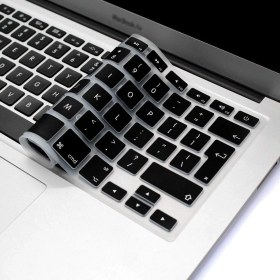 Resim Fibaks Apple Macbook 16.2 2021 A2485 Uyumlu Klavye Koruyucu Sıvı ve Toz Koruyucu İngilizce Q Klavye Ped 