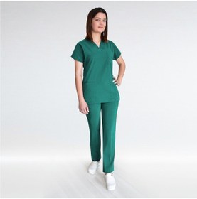 Resim Ameliyat Yeşili Likralı Doktor Üniforması 