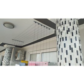 Resim Yıldız Silver 9 Sıralı 150 Cm Boyunda Asansörlü Çamaşır Kurutucu Gümüş 