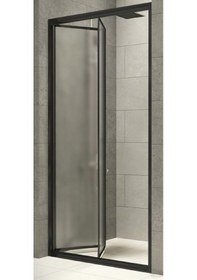 Resim Durul Duşakabin Katlanır Kapı Siyah Profil Buzlu Cam Siyah 