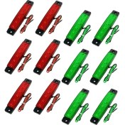 Resim Blesiya 12 LED Acil Navigasyon Işık Sancak Stern Kayak Tekne Paketi (Yurt Dışından) 