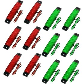 Resim Blesiya 12 LED Acil Navigasyon Işık Sancak Stern Kayak Tekne Paketi (Yurt Dışından) 