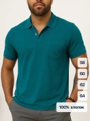 Resim Forall Textile Büyük Beden Kısa Kollu Polo Yaka Tişört 170551673 Zümrüt 