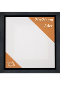 Resim Siyah Çerçeveli Tuval 20 x 20 CM Kare Profesyonel %100 Pamuk Boş Tablo 