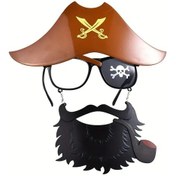 Resim Parti Gözlük Korsan Pipolu Yeni Model 20x17 Cm 