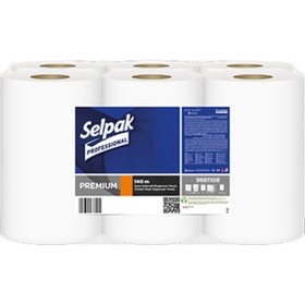 Resim Selpak Professional Premium İçten Çekmeli Dispenser Havlu 6'lı 2 Paket 21 CM x 140 M 