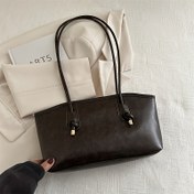 Resim Retro tarzı yüksek kapasiteli çok fonksiyonlu tote çanta, vintage kadın omuz çantası. 3 renk seçeneği mevcut 