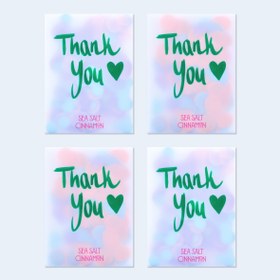 Resim "Thank You" Konfetili Kart-4'lü 