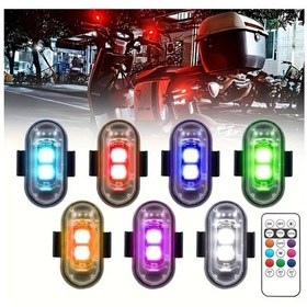 Resim Honeybeeshop Uzaktan Kumandalı Rgb Led Gece Lambası Bir Takım Çok Renkli Usb Şarj Edilebilir Pil İle Çalışır İç Dekorasyon Araç Aydınlatması Modern 