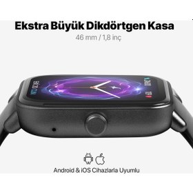 Resim Ttec 2SW01 Tempus 46 MM TFT Ekranlı Dikdörtgen Kasa Akıllı Saat 