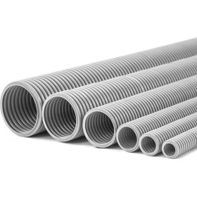 Resim Plastik Spiral Elektrik Tesisat Borusu Halojen Free Gri Renk 