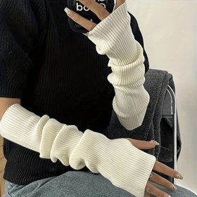 Resim Uzun Parmaksız Eldivenler, Kadın Kışlık Kol Isıtıcı, Dokuma Kol Kollu Moda Yumuşak Eldivenler Çin Yeni Yılı/Lunar Yeni Yılı 