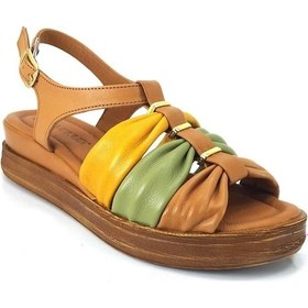 Resim Venüs 2216412 Günlük Hakiki Deri Bayan Sandalet-taba Taba 
