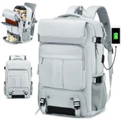 Resim Dashanshop Seyahat Laptop Sirt Cantasi Silvery Gray Dayanikli Is Okul Bilgisayar Cantasi 15.6 Inc Arka Kapak 