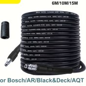 Resim 1 Adet Kaikarai Ağır Hizmet Tipi Basınçlı Yıkama Hortumu Değiştirme için - 6m/10m/15m, 4000-5000 PSI, Soğuk ve Sıcak Hava (-32°F ile 140°F arası), Esnek & Dayanıklı Dış Mekan Araba Yıkama, Arazi Yolları, Araçlar, Araç Yıkama Aksesuarı | Sağlam Hortum Tasarımı | Yüksek Basınç Direnci 