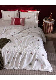 Resim Madame Coco İsabelle King Size %100 Pamuk Ranforce Baskılı Nevresim Takımı - Bej 8684427294628 Çok Renkli 