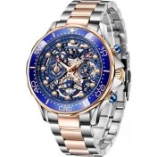 Resim Caven Denton Gül Altın Mavi Lıge Lüks Altın Hollow Erkekler Kuvars Saatı Üst Marka Iş Erkekler Için Gent Saatler Su Geçirmez Takvim Adam Izle Erkek Saat (Yurt Dışından) 