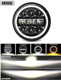 Resim 5.75 " 5-3/4 İnç Motosiklet Led Far Triumph İçin Harley-davidson İçin Suzuki M006 Amerika Birleşik Devletleri 1 ADET 