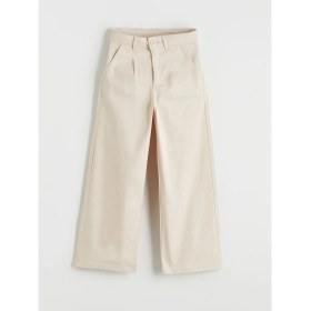 Resim LC Waikiki Lc Waıkıkı Bej Wideleg Pileli Kız Çocuk Gabardin Pantolon 