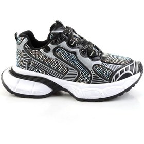 Resim Bambi Siyah Taşlı Kadın Sneaker K01140014309 