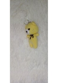 Resim Amigurumi Ayıcık Anahtarlık Sarı 