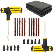 Resim Komple Araba Lastik Tamir Kiti - Dayanıklı Metal Lastik Yama, Kauçuk Yama ve Yapışkan Şeritler, Hızlı ve Kolay Lastik Tamir için Temel, Otomatik Acil Durumlar için Temel, Otomatik Acil Durum Kiti|Kompakt Depolama Kutusu|Dayanıklı İnşaat, Lastik Tamir Kitleri 
