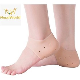 Resim Nessiworld Silikon Topuk Çorabı Ten Rengi Açık Altın 