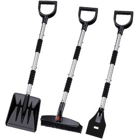 Resim Wondernest Sones Seti Paslanmaz Kürek Kar Kapanabilen Gümüş Fırça Çelik Araba Açılıp Gümüş 