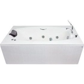 Resim San Diego Jakuzi 184x102 H:63 Bonus Hidromasaj Sistemli Küvet (Gövde + Metal Ayak + Ön Panel) 
