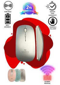 Resim Tablet Telefon Laptop Windows Uyumlu Kablosuz Şarjlı Mouse Gri Diğer 