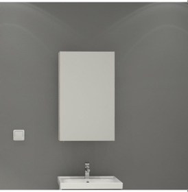 Resim Denko Terra 50 Cm Mdf Antrasit Gri Banyo Dolabı Aynalı Üst Modül Çok Renkli 