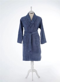 Resim Özdilek Tek Bornoz Şalyaka-colourist İndigo Xxl Beden Indigo 