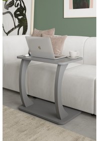 Resim Desk Çalışma Sehpası, Laptop Sehpası, Çift Ayaklı Geniş Yüzey Antrasit Gri 