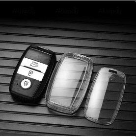 Resim Kia Rio Ceed Sportage Sorento Stonic Soul Picanto Şeffaf Tpu Anahtar Kılıfı Beyaz 