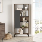 Resim Robin Home Linda Kitaplık 163cm Kahve-antrasit Ln4-ca 