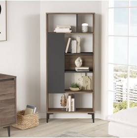 Resim Robin Home Linda Kitaplık 163cm Kahve-antrasit Ln4-ca 