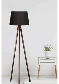 Resim 3 Ayaklı Tripod Lambader Siyah Kahve Ly564 
