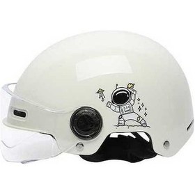 Resim Fortunelane Milli Standart 3c Onaylı Kask - Erkek Ve Kız Çocuk Kaskı Sevimli Bej Bej 