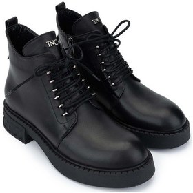 Resim Tamer Tanca Kadın Hakiki Deri Siyah Deri Casual Bot 1066 03 Bn Bot Sk24-25 Sıyah Dr Siyah 