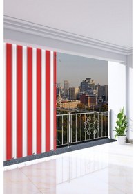 Resim Balkon Perdesi, 200 X 250 Kırmızı Renkli. Balkon Perdesi-200 X 250-Kırmızı 