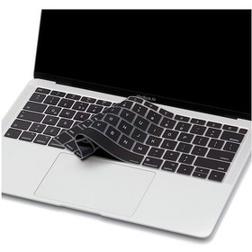 Resim Laptop Apple Uyumlu MacBook Air 13inç Klavye Koruyucu Us-abd İngilizce Touchıd'li A1932 İle Uyumlu Siyah 