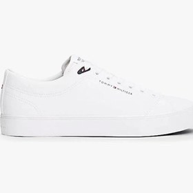 Resim Tommy Hilfiger TH HI VULC CORE LOW LTH II ESS Erkek Beyaz Sneaker FM0FM05511YBS 
