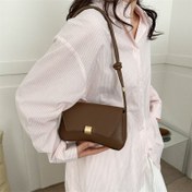 Resim Kadınlar için Çapraz Vücut Çantası - Şık Omuz Çantası, Çok Yönlü El Çantası Haki/Açık Kahverengi/Beyaz/Yeşil/Siyah Renklerde, Dayanıklı Polyester Astar & Yağlı Kenar Süslemeli, Klasik Turnlock, Pürüzsüz Dokulu 