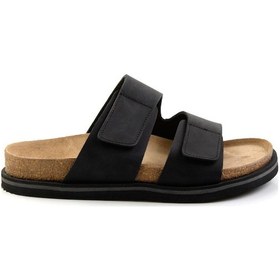 Resim Bambi Siyah Leather Erkek Terlik E04801200101 Siyah 