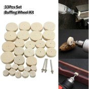 Resim Depolife Polisaj Cila Parlatma Keçesi Yün Keçe Dremel Matkap Ucu 13MM ve 25MM Toplam 33 Lü Set 