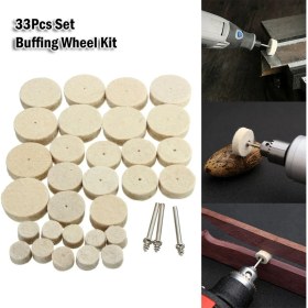 Resim Depolife Polisaj Cila Parlatma Keçesi Yün Keçe Dremel Matkap Ucu 13MM ve 25MM Toplam 33 Lü Set 