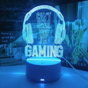 Resim 1 adet Oyun LED Masa Lambası "Sizi Duyamıyorum Oyun İçindeyim" Mesajı, USB/Pil ile Çalışır, Çok Renkli Neon Işık, Dekoratif Masa Gece Işığı, Oyunseverler için Mükemmel Hediye, Arkadaş ve Aile için 