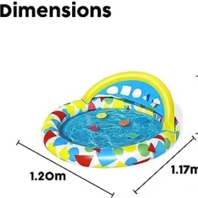 Resim 1.20M x 1.17M x 46CM Splash & Learn Çocuk Havuzu 