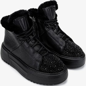 Resim Valmenti Kadın . Casual Bot 1011 6452 Bn Bot Sk24-25 Syh Fltr/taslı Siyah 