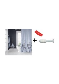 Resim Banyo Duş Perdesi 2200 120x200 Perde Borusu Askı Aparatı 90x130 Hediyeli Çok Renkli 
